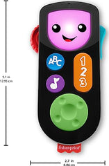 Fisher-Price & Toddler Toy Laugh & Learn Stream & Learn Remote Pretend TV Control with Music & Lights for Infants Ages 6+ Months