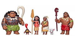 Moana Adventure Pack, Set of 6, Including Maui, Moana, Kakamora, Grandma Tala, Pua and Chief Tui (Moana's Father)
