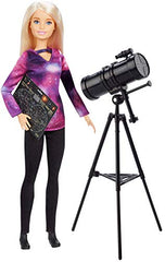 Barbie Astrophysicist Doll, Blonde with Telescope and Star Map, Inspired by National Geographic