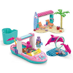 MEGA Barbie Color Reveal Building Toy Playset, Dolphin Exploration With 121 Pieces, 15 Surprises and Accessories, Kids Age 5+ Years