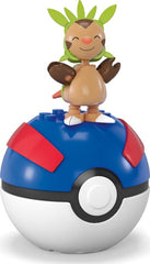Mega Pokémon Chespin Building Toy Kit, Poseable Action Figure (23 Pieces), HWR20