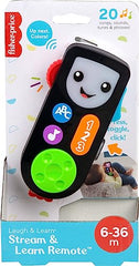 Fisher-Price & Toddler Toy Laugh & Learn Stream & Learn Remote Pretend TV Control with Music & Lights for Infants Ages 6+ Months