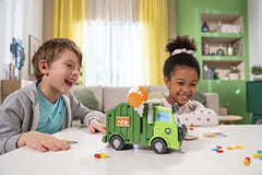 Goliath Trash Stash Game w/ 24pc Puzzle - Fill Trashcan, Watch It Dump Into Garbage Truck Or Truck Chucks It Up - Includes 24-Piece Puzzle