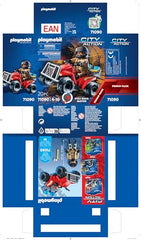Playmobil City Action 71090 Feuerwehr-Speed Quad with Rückzugsmotor, Spielzeug für Kinder AB 4 Years