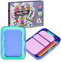 Spin Master Truly You! Character Creator Drawing Kit with Mix and Match Diverse Fashion Design Plates, 11 Colored Pencils, Arts & Crafts Kids Toys Ages 8 and up