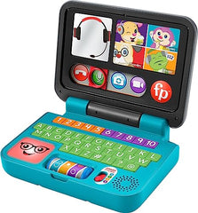 Fisher-Price & Toddler Toy Laugh & Learn Let’s Connect Laptop Pretend Computer with Smart Stages for Infants Ages 6+ Months