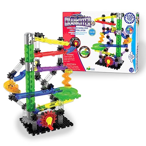 The Learning Journey - Techno Gears - Marble Mania - Crankster 3.0 100+ Pieces - Kid Toys & Gifts for Boys & Girls Ages 6 Years and Up - Award Winning Toy - STEM