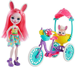 Mattel ENCHANTIMALS Pedal PALS BREE Bunny Doll & Bicycle