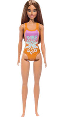 Mattel - Barbie Beach Doll with Orange Swimsuit