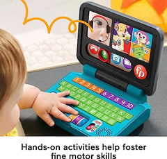 Fisher-Price & Toddler Toy Laugh & Learn Let’s Connect Laptop Pretend Computer with Smart Stages for Infants Ages 6+ Months