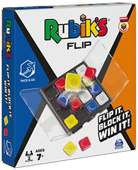 Rubik's Roll, 5-in-1 Dice Games Pack & Go Travel Size Multiplayer Colorful Road Trip Board Game
