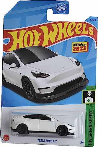 Hot Wheels Tesla Model Y, HW Green Speed 1/10