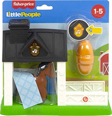 Fisher-Price Little People Toddler Playset Stable with Horse Figure Plus Light and Sounds for Pretend Play Ages 1+ Years