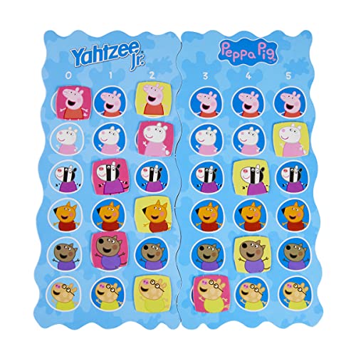 Hasbro Gaming Yahtzee Jr.: Peppa Pig Edition Board Game for Kids Ages 4 and Up, Counting and Matching Game for Preschoolers (Amazon Exclusive)