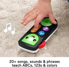 Fisher-Price & Toddler Toy Laugh & Learn Stream & Learn Remote Pretend TV Control with Music & Lights for Infants Ages 6+ Months