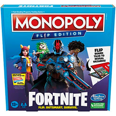 Hasbro Gaming Monopoly Fortnite Flip Edition 4 Players 13+ Yrs Video Games Money & Assets Board Game