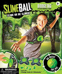 Diggin Slimeball Dodgetag Game Set. Slime Dodge-Balls & Target Tag Vests For Kids,Green