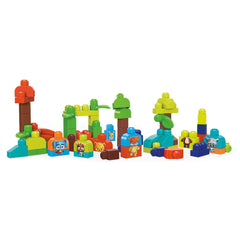Mega Bloks Woodland Friends Preschool Building Set, Plant-Based Blocks, Multicolor