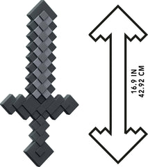 Mattel Minecraft Role-Play Battle Toy Accessory Collection with Pixelated Design, Stone Sword