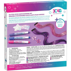 Make It Real 3C4G: Imagination Land Glitter Locks Hair Accessory Set - 8pcs, Add Color & Sparkle to Your Hair, Three Cheers for Girls, Kids Ages 8+