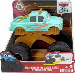 Disney Cars Toys, Cars On The Road Circus Stunt Ivy Vehicle, Jumping Monster Truck Inspired by Disney+ Show Large