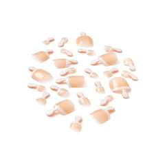 KISS Everlasting French Pedicure Kit, Chip-Free Glue-On Fake Toenails, Real Short Length, Style “Timeless”, Flexi-Fit Technology, Pink Gel Nail Glue, Mini File, Manicure Stick & 24 False Toenails