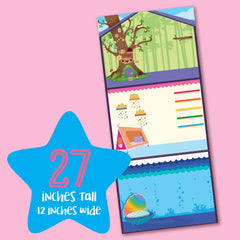 Craft-tastic — Enchanted Sticker Playhouse – Wall-Sized Sticker Fun – Repositionable Stickers — for Ages 3+