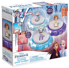 Disney Frozen II Cra-Z-Snow Make Your Own Glitter Snow Globes Kit - Make 3 Glitter Filled Snow Globes - Great For Ages
