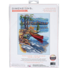 Dimensions 70-35406 Outdoor Adventure Counted Cross Stitch Set, 14 Cnt. Light Blue Aida, 11" x 14"