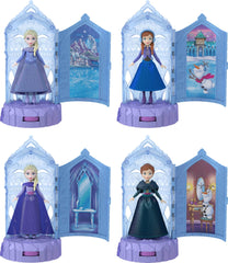 Mattel Disney Frozen Surprise Small Dolls & Mini Castle Playsets with Spinning Doll Reveal, Ice Castle Spin Surprise from Movies (Styles May Vary)