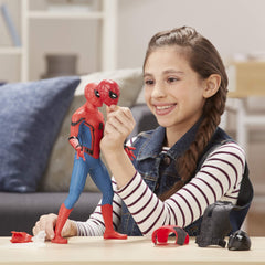 Spider-Man: Far from Home Deluxe 13-Inch-Scale Web Gear Action Figure with Sound FX, Suit Upgrades, and Web Blaster Accessory