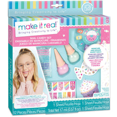 Make It Real: Nail Candy Set - DIY Nail Art Kit, Vanilla Scented Nail Polish, Manicure & Design Sweet Nails, Tweens, Girls & Kids Ages 8+