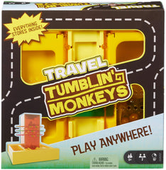 Mattel Games Travel Tumblin' Monkeys, Portable Kids Game with Built-in Storage for 5 Year Olds and Up, Multicolor