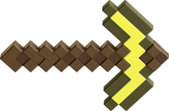 Mattel Minecraft Role-Play Battle Toy Accessory Collection with Pixelated Design, Gold Pickaxe