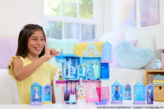 Mattel Disney Frozen Surprise Small Dolls & Mini Castle Playsets with Spinning Doll Reveal, Ice Castle Spin Surprise from Movies (Styles May Vary)