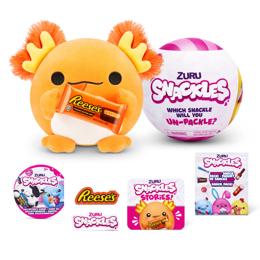ZURU Snackles Small Sized 5.5 inch Snackle Plush by ZURU (Random Surprise), Cuddly Squishy Comfort 5.5 inch Plush with License Snack Brand Accessory