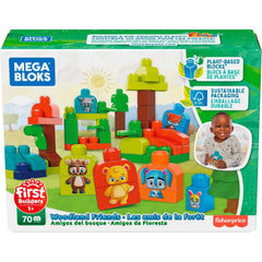 Mega Bloks Woodland Friends Preschool Building Set, Plant-Based Blocks, Multicolor