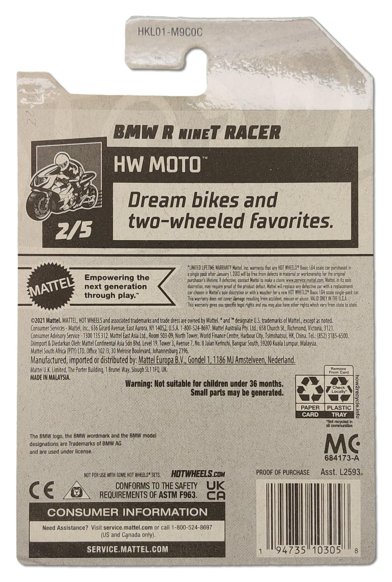 Hot Wheels BMW R NineT Racer, HW Moto 2/5