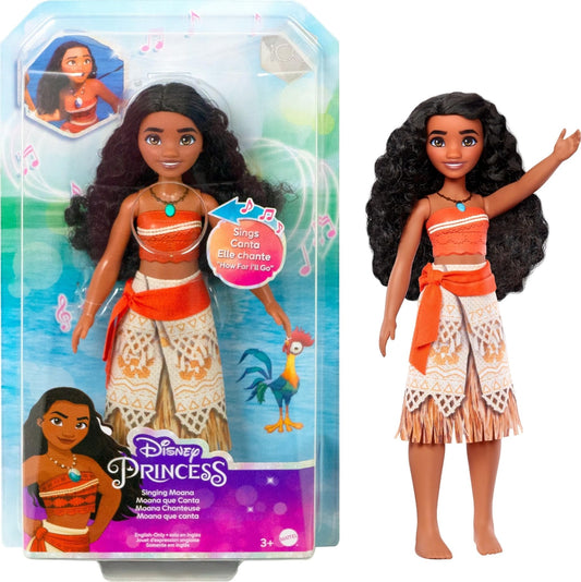 Mattel Disney Princess Toys, Singing Moana Doll in Signature Clothing, Sings “How Far I’ll Go” From the Disney Movie
