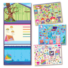 Craft-tastic — Enchanted Sticker Playhouse – Wall-Sized Sticker Fun – Repositionable Stickers — for Ages 3+