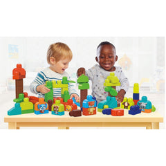 Mega Bloks Woodland Friends Preschool Building Set, Plant-Based Blocks, Multicolor
