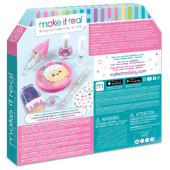 Make It Real: Candy Shop Cosmetic Set - 9 pcs, Vanilla & Strawberry Scented Cosmetics, Ice-Cream Shaped Glosses, Beauty Kit, Tweens, Girls & Kids Ages 8+
