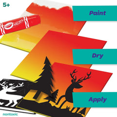 Crayola Craft Paint Stick Silhouette Art Set – Forest