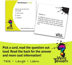 Word Teasers Firsts – Historical Trivia Card Game