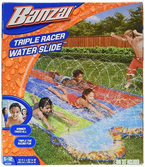 Banzai Triple Racer 16 Ft Water Slide with 3 Bodyboards