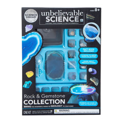 Unbelievable Science Rock & Gemstone Collection with LED Stand