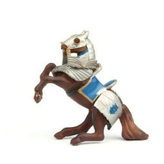 Papo Armored Blue Horse Figurine – Fantasy Medieval Figure