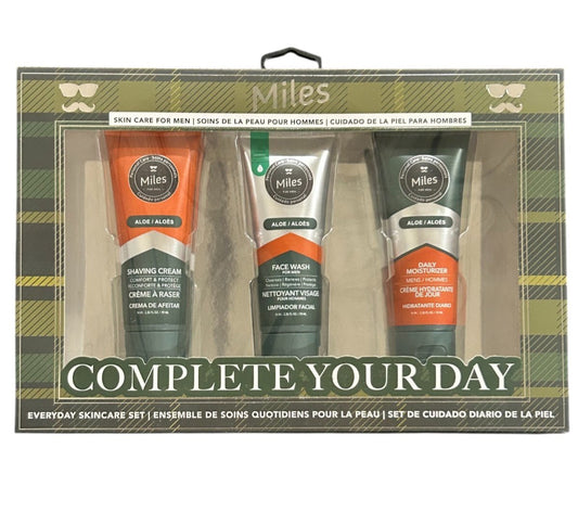 Miles Men's Skin Care 3-Pack | Shaving Cream, Face Wash & Moisturizer