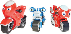 TOMY Ricky Zoom Hank & Bike Buddies Motorcycle Toy Set of 3