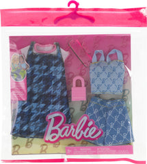 Barbie Fashions 2-Pack Denim Outfits Set with Accessories